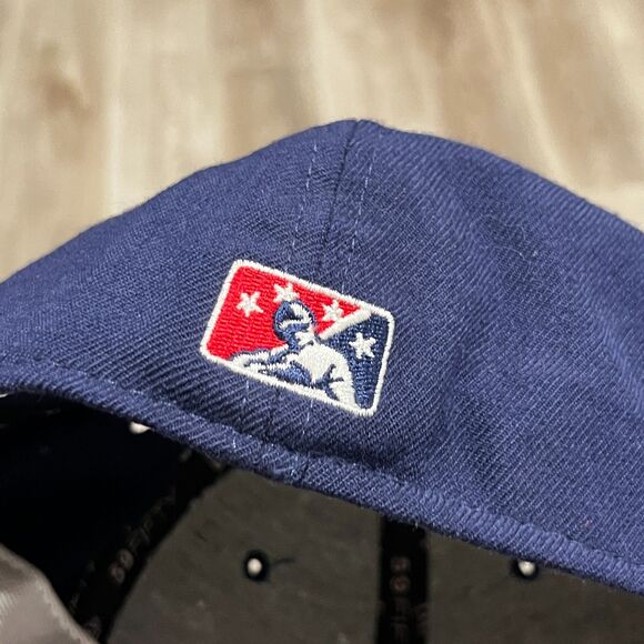 Vtg 90s Salt Lake Stingers New Era Fitted Hat 7 5/8 Blue 100% Wool MiLB Baseball - Picture 3 of 4